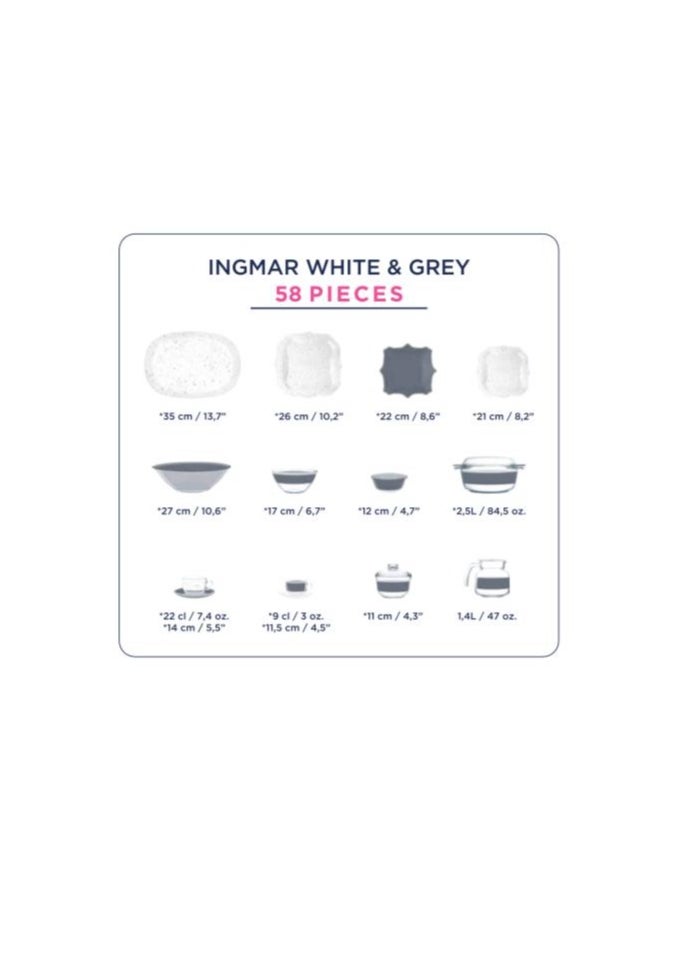 لومينارك طقم سفره اركوبيركس لومينارك 58 ق انجمار Ingmar White &Grey  - Image 2