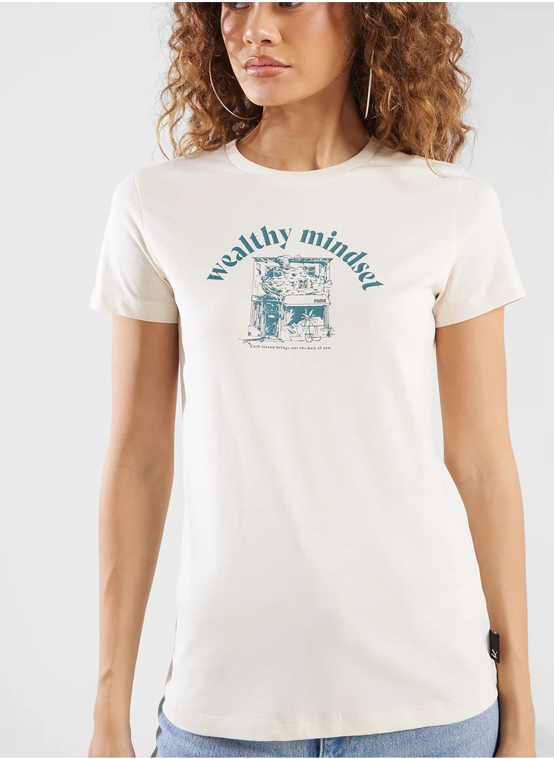 بوما Graphic Wealthy Mindset T-Shirt