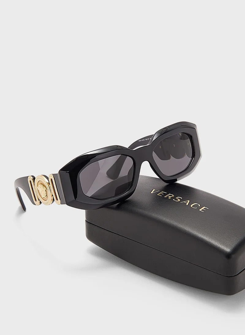 VERSACE 0Ve4425U Hexagonal Sunglasses