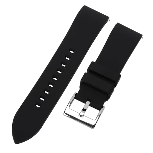 TStrap Silicone Watch Band for Men - Black Quick Release Watch Band for Women Soft - Waterproof Smart Watch Bracelet Clasp - Correa de Silicona para Reloj Replacement - 18mm 19mm 20mm 21mm 22mm 24mm - Image 2