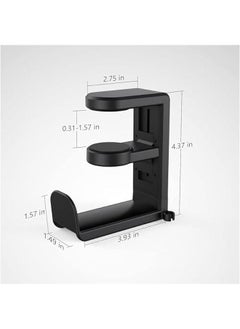 FYLX Linjie Headph Stand Hanger Headph Hook Holder with Adjustable Rotating Arm Clamp Cable Organizer Universal Stand for Gaming Headset Universal Bracket  - Image 2