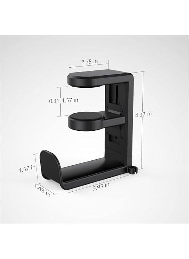 FYLX Linjie Headph Stand Hanger Headph Hook Holder with Adjustable Rotating Arm Clamp Cable Organizer Universal Stand for Gaming Headset Universal Bracket  - Image 2
