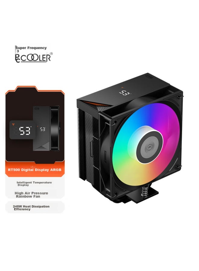 Pccooler Rt500 Argb Bk Digital Display Cpu Air Cooler - Image 1