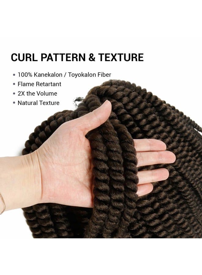 AU-THEN-TIC 6 Packs 12 Inch 2X Jumbo Senegalese Twist Crochet Braid Hair Havana Twist Crochet Hair Havana Mambo Twist Crochet Braids Hair Extensions, (6-PACK, 4) - Image 4
