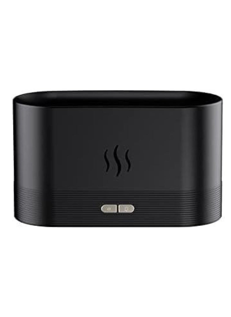 ELTRAZONE Flame Air Diffuser | Essential Aroma Oil Diffuser, Mini Portable Cool Mist Humidifier for Bedroom, Home, Spa, Office & Travel | Waterless Auto-Off Safety Feature | Elegant White & Black Design - Image 1