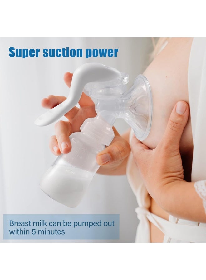 Manual Breast Pump RH-188 with Silicone Massage Cushion | BPA Free Manual Milk Pump | Comfortable Natural Breast Milk Expression - Image 4