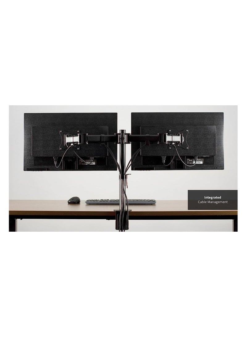 Dual Monitor Arms Fully Adjustable Desk Mount/Articulating Stand for 2 LCD LED Screens up to 27” (STAND-V002M) - Image 5