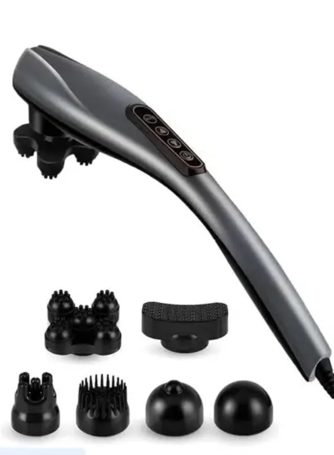 Handheld Back Massager, 6 Interchangeable Nodes, 10 Speeds & 12 Modes, Cordless Massagers Handheld Deep Tissue Massager for Muscles, Neck, Shoulder, Arms, Leg, Calf, Foot, Full Body Pain Relief - Image 1