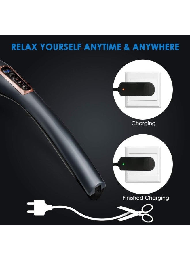 Handheld Back Massager, 6 Interchangeable Nodes, 10 Speeds & 12 Modes, Cordless Massagers Handheld Deep Tissue Massager for Muscles, Neck, Shoulder, Arms, Leg, Calf, Foot, Full Body Pain Relief - Image 3