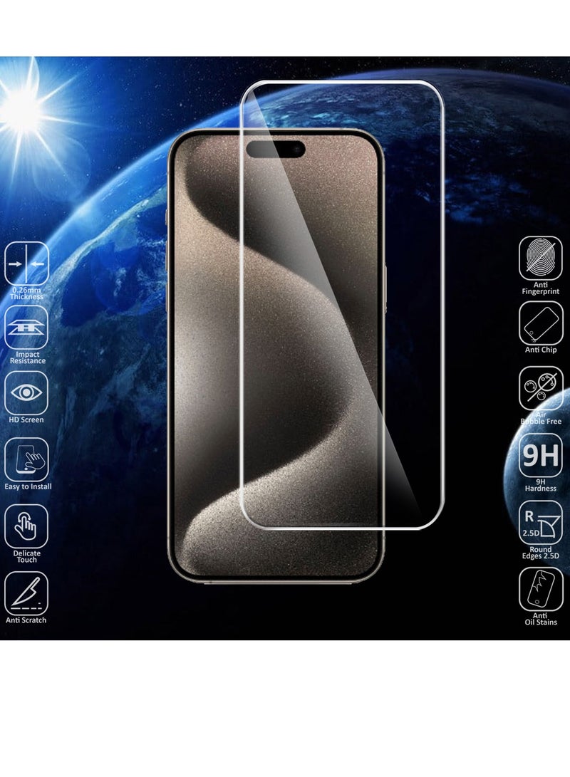 Techie حماية شاشة زجاجية مقسّاة عالية الوضوح لأبل آيفون 15 برو ماكس - Image 2