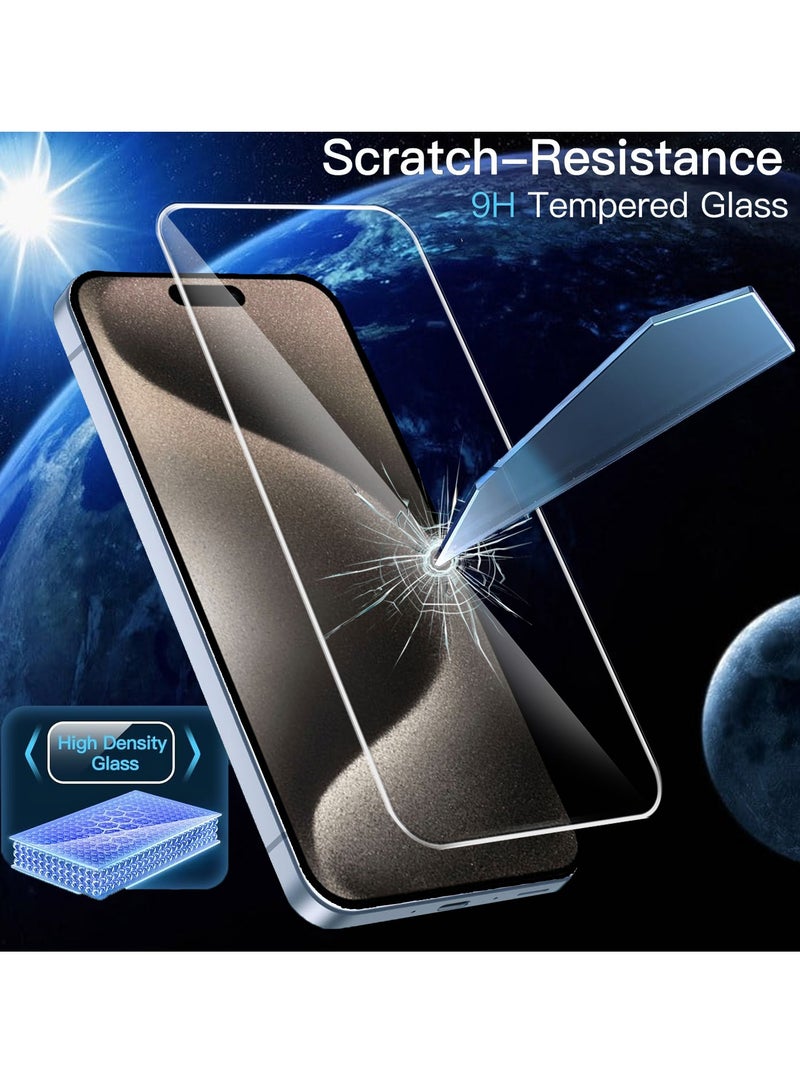 Techie حماية شاشة زجاجية مقسّاة عالية الوضوح لأبل آيفون 15 برو ماكس - Image 4