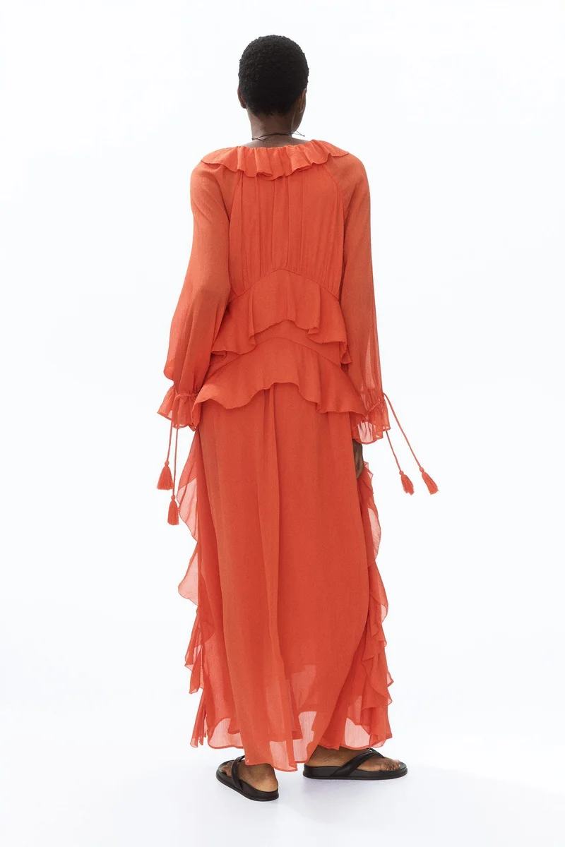 H&M Oversized flounced dress