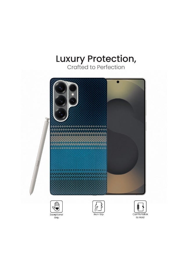 AZTECH Premium Kevlar Case for Samsung Galaxy S25 Ultra 5G Magnetic Slim Protective Cover DuPont™ Kevlar 600D Aramid Fiber Ultra Thin 0.85mm Camera Lens Guard Moonrise - Image 4