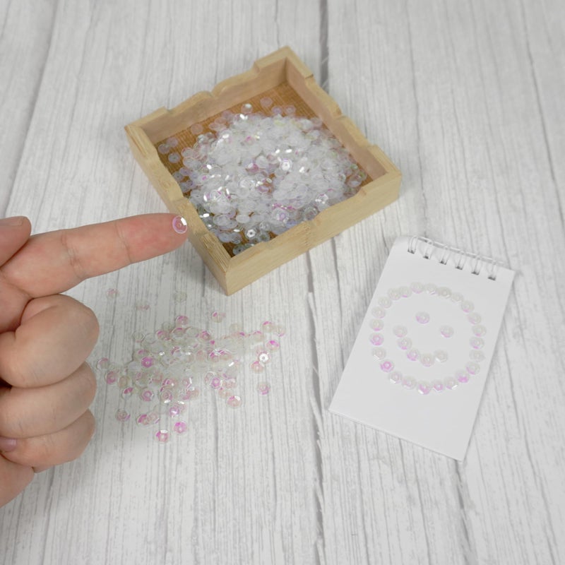 Bilipala Bulk Clear Sequins, Crystal Iridescent Spangles for DIY Crafts, Embroidery, 6mm, About 3000 Pieces - Image 4