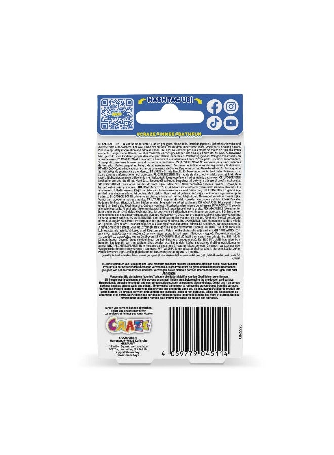 CRAZE Colored Chalk Set for Bath Drawing from Kris - Image 2