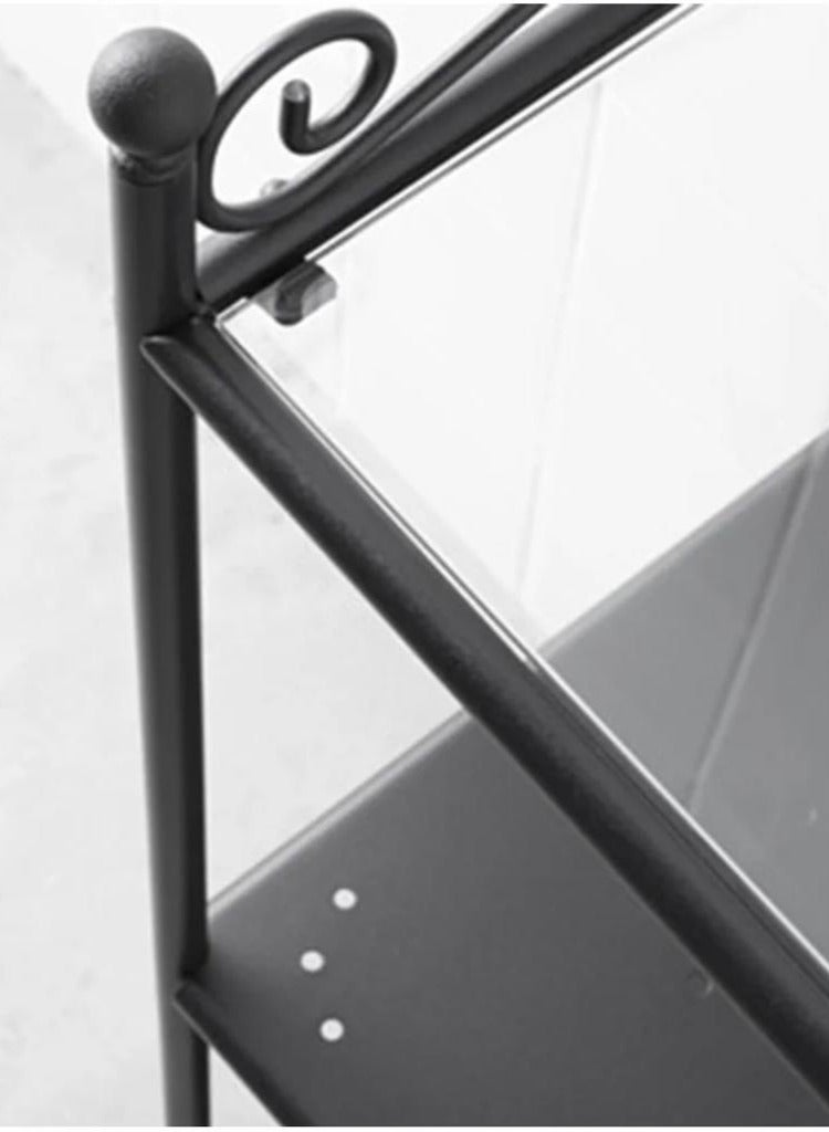Standalone Shelving Unit Black/Clear 103x42x40Ø³Ù†ØªÙŠÙ... ØªØ± - Image 3