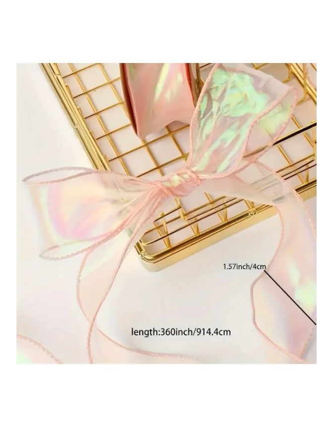 6pc, 1.57 بوصة × 10 ياردة (إجمالي 60 ياردة) Fishtail شريط زهرة التعبئة والتغليف شريط قوس خيوط موجة خيوط زهرية شريط, شرائط باقات, الإمدادات الحرفية, النسيج, باقات الزفاف اليدوية الصنع مادة, مواد التعبئة والتغليف الهدايا, شريط ديكور الكعكة, ديكور الزفاف, ديكور الحفلة, ديكور الهدايا - Image 2