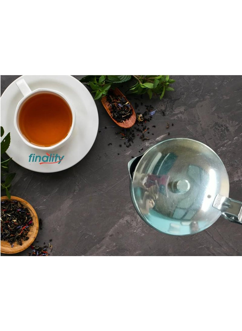 FINALITY finality Stainless Steel Tea Serving Pot with Handle Serving CodeTea Coffee Kettle Medium Size 450 ml  - Image 4