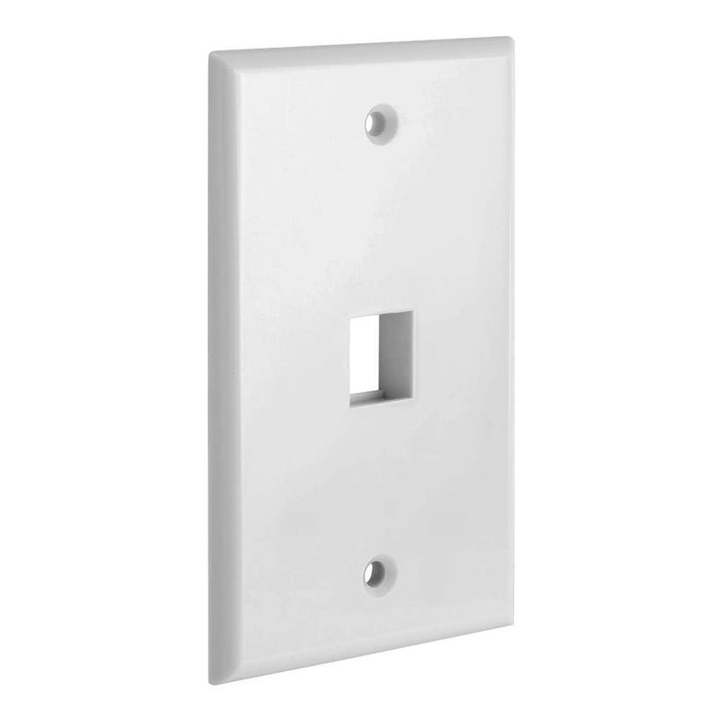 Cmple - 1 Port Keystone Wall Plate 1 Gang Wall Plate with Standard Size Ethernet Wall Plate Keystone Wall Plate Compatible with Keystone Jack, HDMI Keystone - White - Image 5