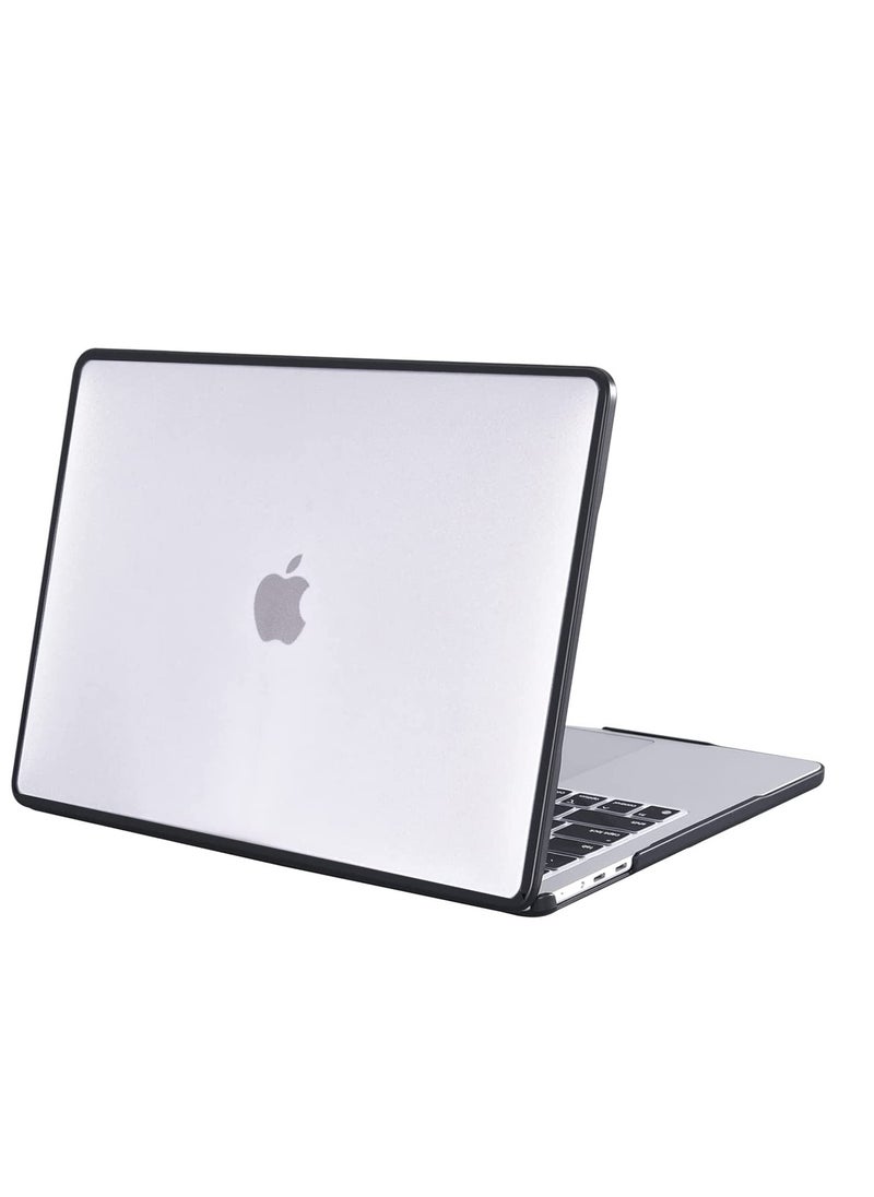 SYOSI - MacBook Air 13.6 inch M2 Case for 2022-2024, Model A2681, Anti-Cracking, Anti-Fingerprint Hard Shell, Soft TPU Bumper + PC, Frosted Clear - Image 1