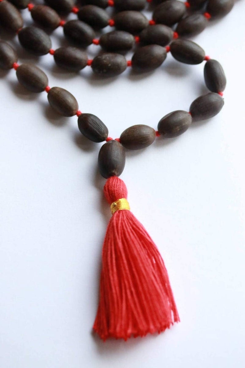 RDK® Natural Lotus Seed Kamal Gatta Mala Necklace with Tassel Rosary Jaapmala for Meditation Mantra Chanting & Pooja Astrology for Men & Women - 108 Beads - Image 5