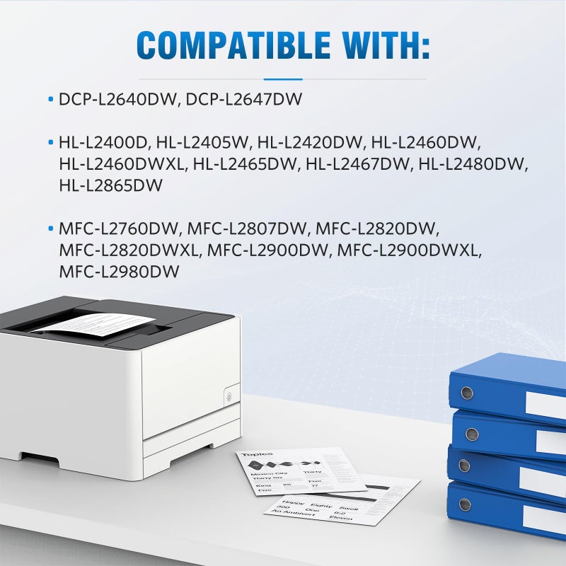 ALLWORK TN830XL Toner Cartridge Compatible Replacement for Brother DCP L2640DW L2647DW HL L2420DW L2460DW L2460DWXL L2465DW L2480DW L2865DW MFC L2820DW L2900DWXL L2980DW (2 Black) - Image 4