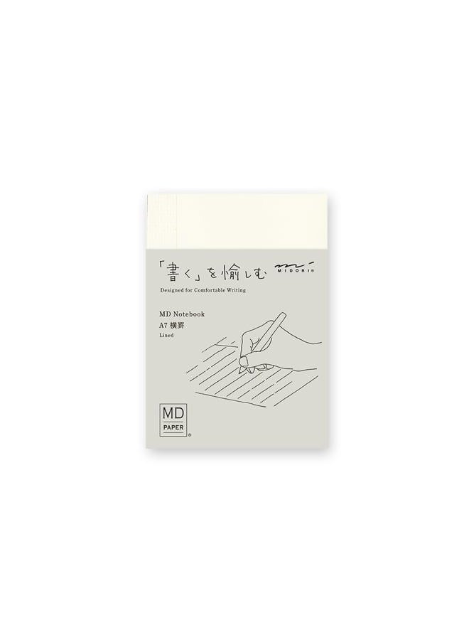 Midori 15345006 Notebook, MD Notebook, A7, Horizontal Ruled - Image 1
