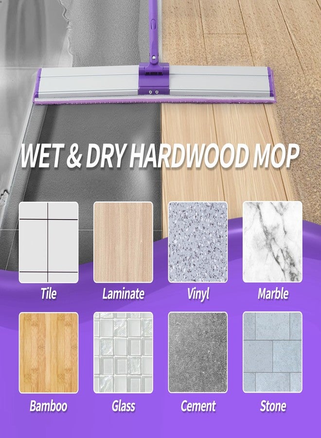 IVYROLL 24" Microfiber Mop for Floor Cleaning, Dry and Wet Floor Mop for Hardwood, Laminate, Tile, Vinyl, with 4 Washable Reusable Microfiber Pads - Image 4