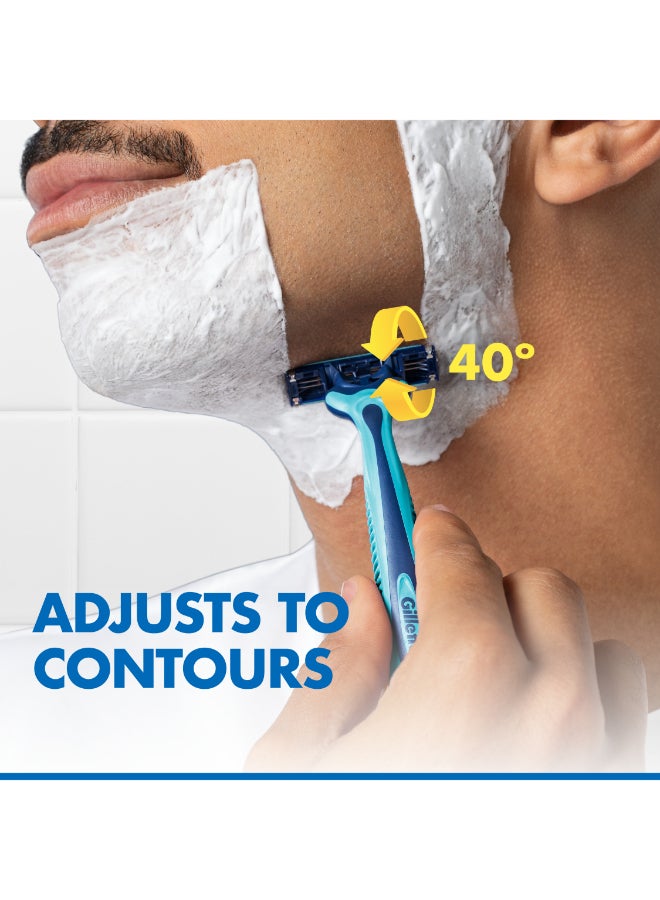 Gillette Blue3 Cool Men's Disposable Razors: 3 Count - Image 3