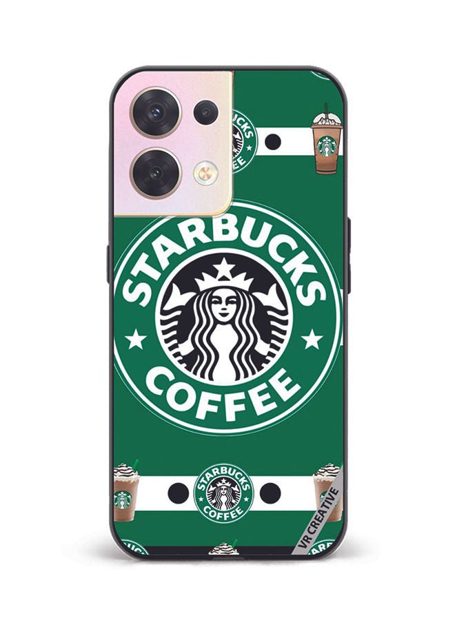 VR CREATIVE Protective Case Cover For Oppo Reno8 5G Starbucks 4 Design Multicolour - Image 1