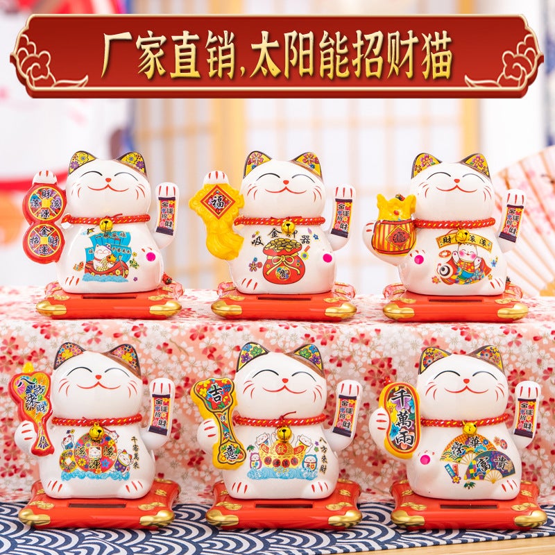 Guangdong Solar Fortune Cat Store Gifts Can Shake Hands Annual Meeting Gifts With Small Car Pendulum - Image 4