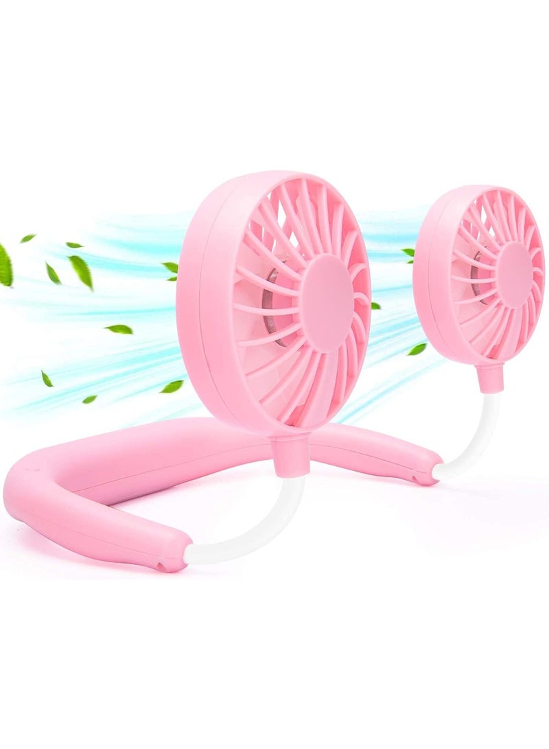 Denx Portable Neck Fans, Rechargeable Personal Face Head Fan, USB Wearable Neck Fan, 3 Adjustable Speeds Fan for Cooking, Cleaning, Hot Air, Travel, Office - Image 1