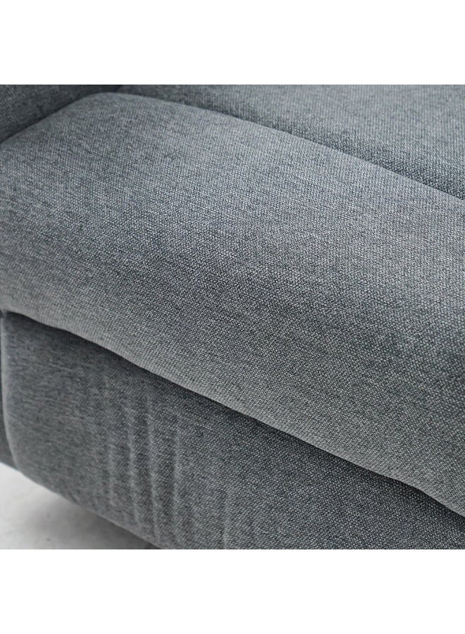 DANUBE HOME Desi 1 Seater Electric Fabric Recliner Chair with Swivel & Rocker â€“ Comfortable Motorized Reclining Armchair for Living Room, Lounge, Home Theater Seating - Grey - Image 4