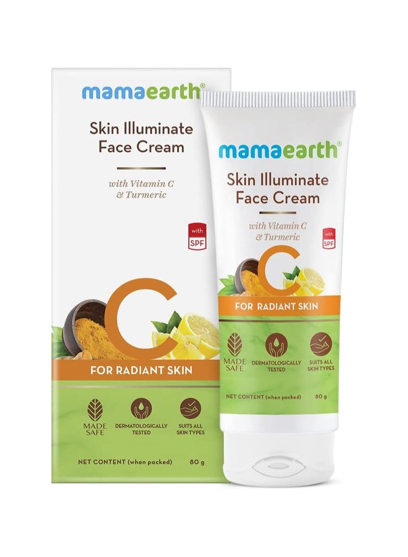 Mamaearth Skin Illuminate Face Cream, for skin brightening, with Vitamin C and Turmeric for Radiant Skin 80 g - Image 3