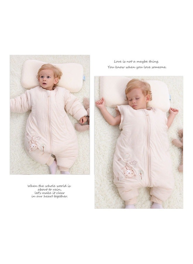 Loquat Sleep Sack with Feet, Wearable Blanket for Toddler, All Season Boy or Girl Sleeping Bag for Walkers, Long Sleeve Infants Jumpsuits New Born Clothes, M, Beige  - Image 2