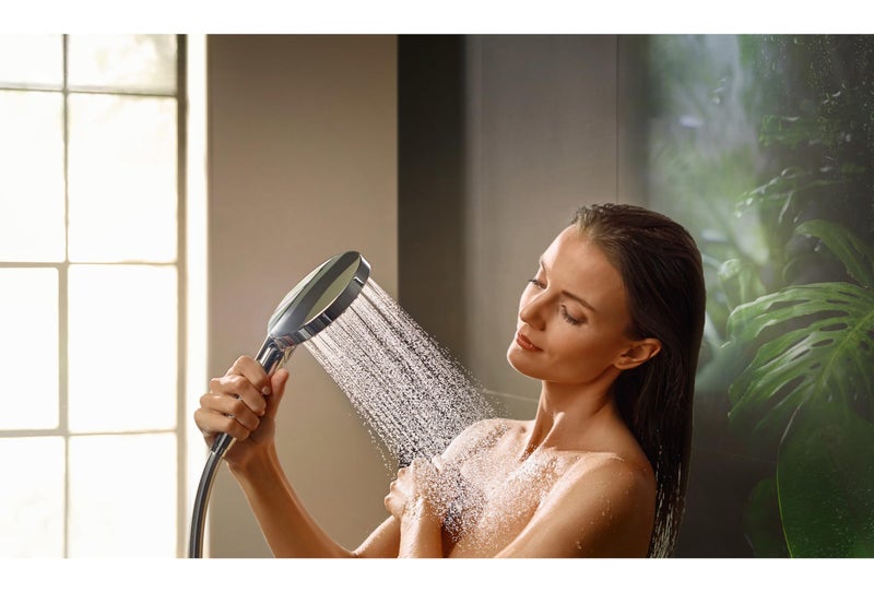 hansgrohe Raindance Select S Adjustable 5-inch Handheld Shower Head Set Modern 3 Spray PowderRain, Full and Massage Easy Install with Hose in Chrome, 2.5 GPM, 04913000 - Image 3