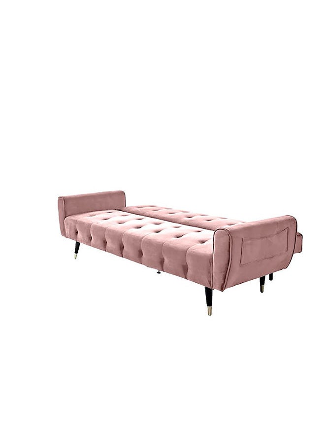 In-House - Montella | 3-Seater Sofabed 2 In 1 Upholstered In Velvet 36x179106 cm- Light Pink - Image 1