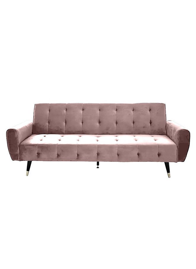 In-House - Montella | 3-Seater Sofabed 2 In 1 Upholstered In Velvet 36x179106 cm- Light Pink - Image 1