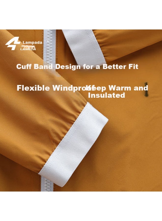 Lampada Lanpada Cycling Jacket, Lightweight, Windproof, Water-Resistant, Breathable, For Men, Road Bike, Cold-Proof, Oak Yellow, Size L - Image 2