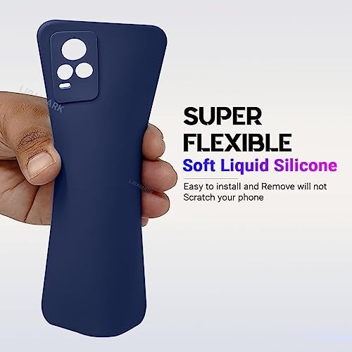 LIRAMARK Silicone Soft Back Cover Case for Vivo V20 / V21E / Y73 (Silicone Blue) - Image 4
