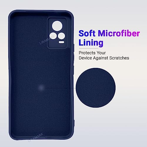 LIRAMARK Silicone Soft Back Cover Case for Vivo V20 / V21E / Y73 (Silicone Blue) - Image 3