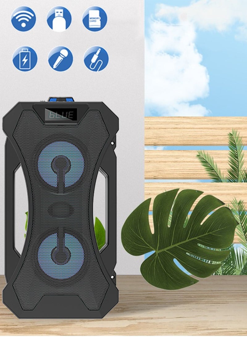 مايكروبلس مكبر صوت ستيريو احترافي بخاصية بلوتوث و LED مع ميكروفون و جهاز تحكم - Image 3