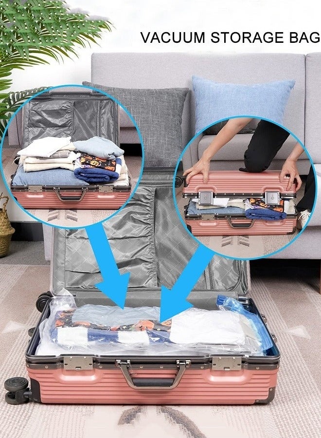 MIXDE 13 Pack Vacuum Storage Bags Space Saver Bags Includ 2 Large/5 Medium/5 Small/1 Hand Pump Compression for Comforters and Blankets Sealer Clothes Storage Hand Pump Included - Image 5