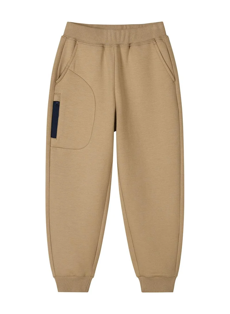 GIORDANO Kids’ Cotton Blend Interlock Elastic Waist Joggers