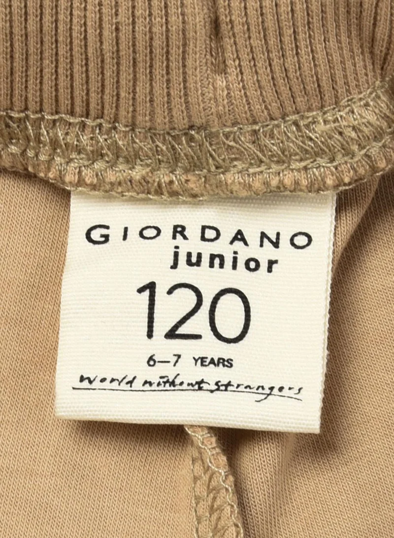 GIORDANO Kids’ Cotton Blend Interlock Elastic Waist Joggers