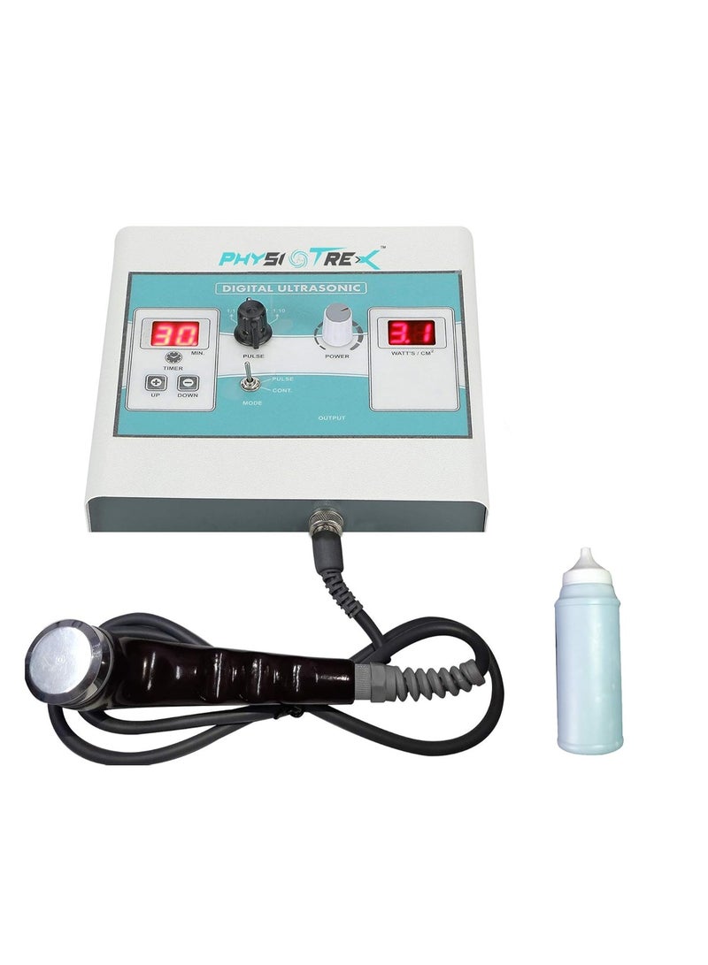 PHYSIOTREX جهاز PHYSIOTREX® Physio Solutions المصغر للعلاج بالموجات فوق الصوتية (Mini Ultrasound) - لون أبيض - مع ضمان لمدة عام واحد. - Image 1