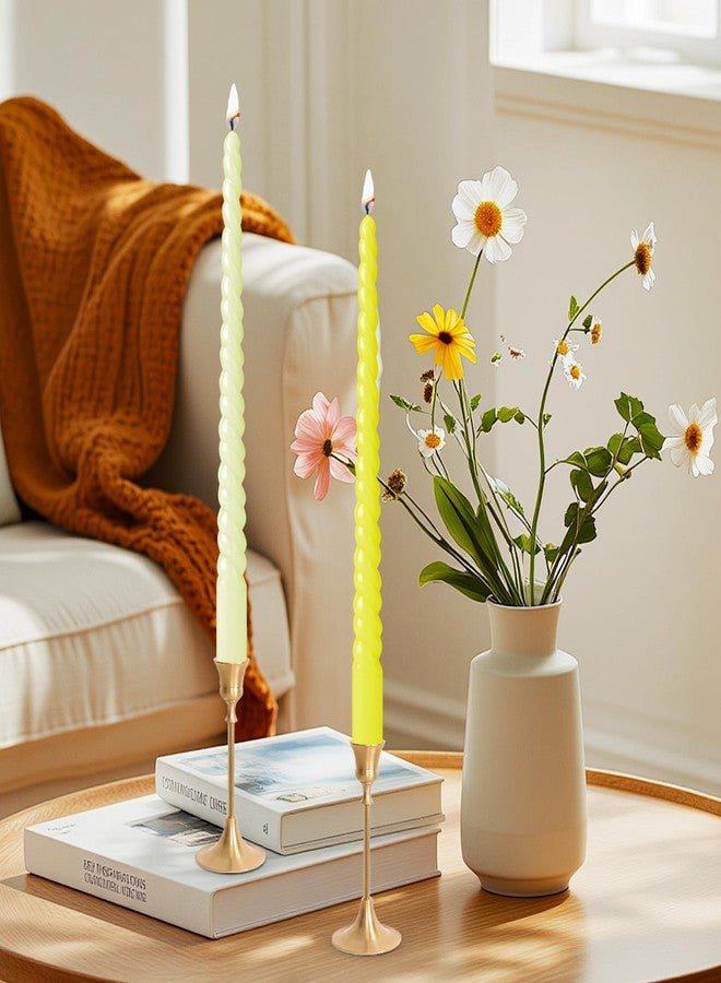 EDCYF 12 inch Colored Tall Taper Candles Sticks 6PCS Unscented Smokeless Long Tall Spiral Candle for Christmas Wedding Party Home Decor Dinner - Image 4