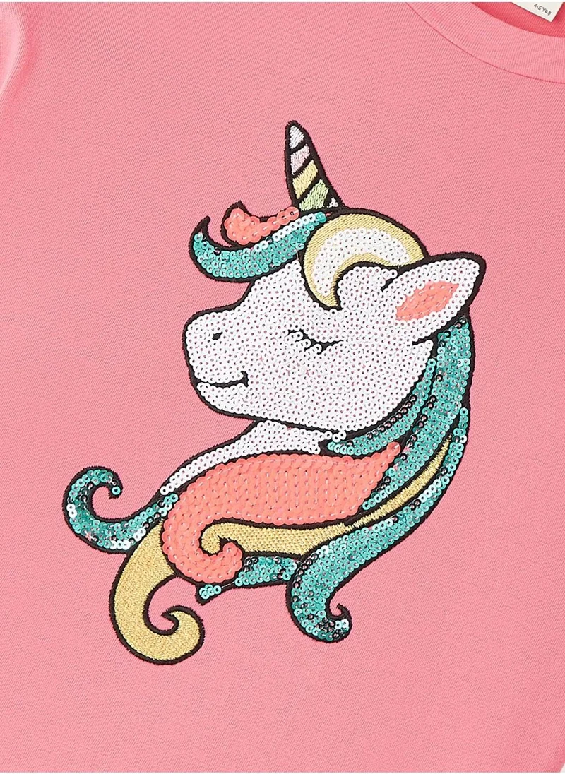 جون Kids Unicorn Crew Neck T-Shirt