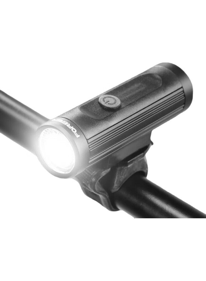 Forever Yongjiu Bicycle Front Light, Night Riding High Beam Flashlight, Rechargeable 800 Lumens Round Front Light + Tail Light - Image 1