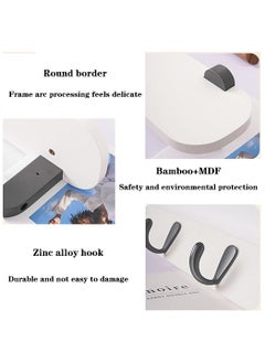 XiuWoo Multifunctional Modern Style Home Wall Mounted Storage Rack Partition With Clothes Hooks Hanger for Clothes Hats Towel Purse Robes, Bathroom Mudroom Bedroom  - Image 2